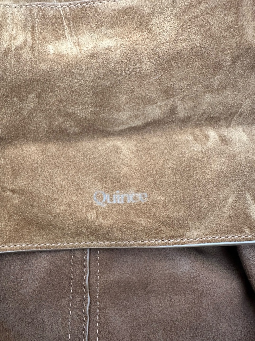 Quince Italian Suede Everyday Tote - Whiskey - Picture 10 of 12